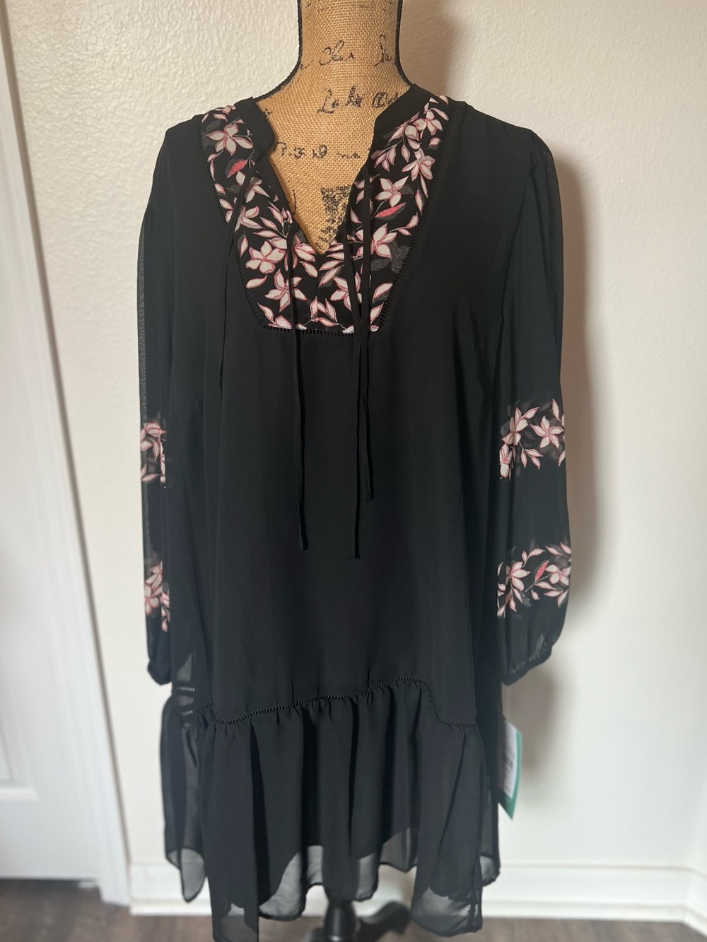 Sam And Jess Women's Plus 3/4 Sleeve Babydoll Dress- Size 2X